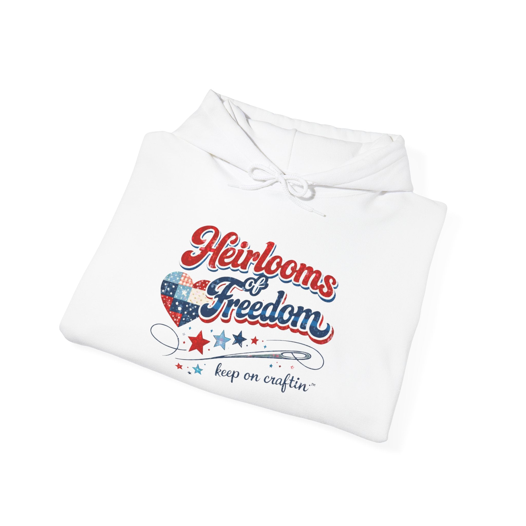 Heirlooms of Freedom Hoodie – Patriotic Quilting Sweatshirt | Cozy Maker Hoodie