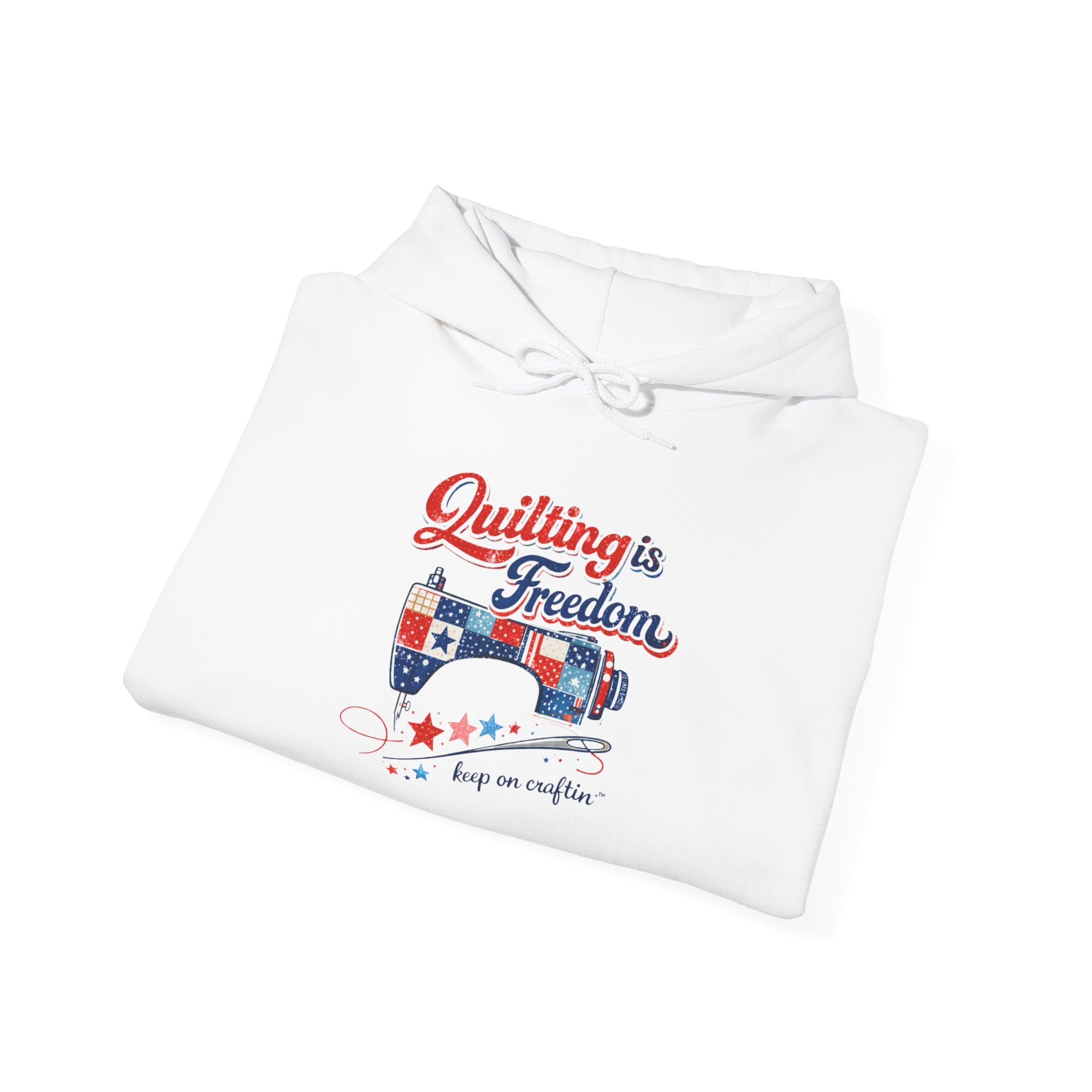 Quilting is Freedom Hoodie | The Crafty Author