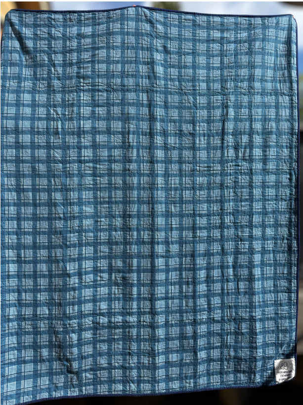 The Quilted Tee - Navy (back-side)