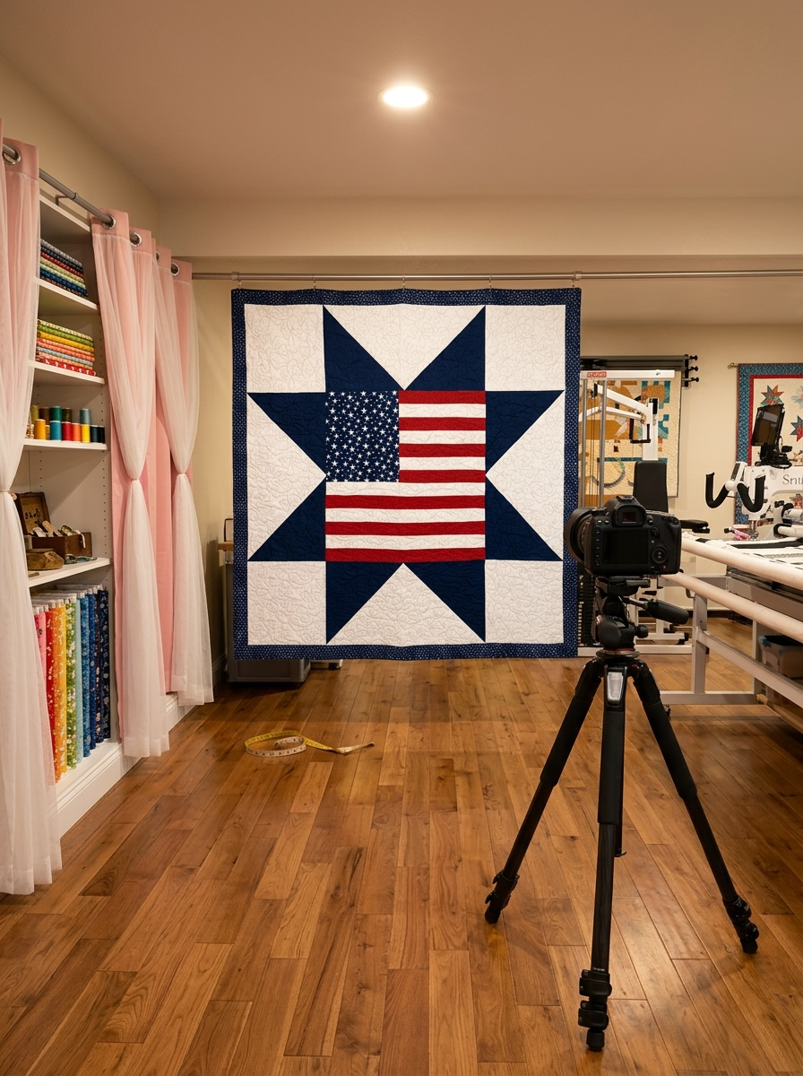 4th of July Star Spangled Wall Hanging Quilt Pattern (PDF) — Patriotic Flag & Star Quilt